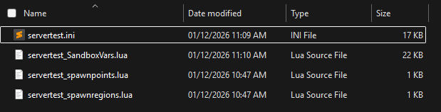 PZ Server Config Files